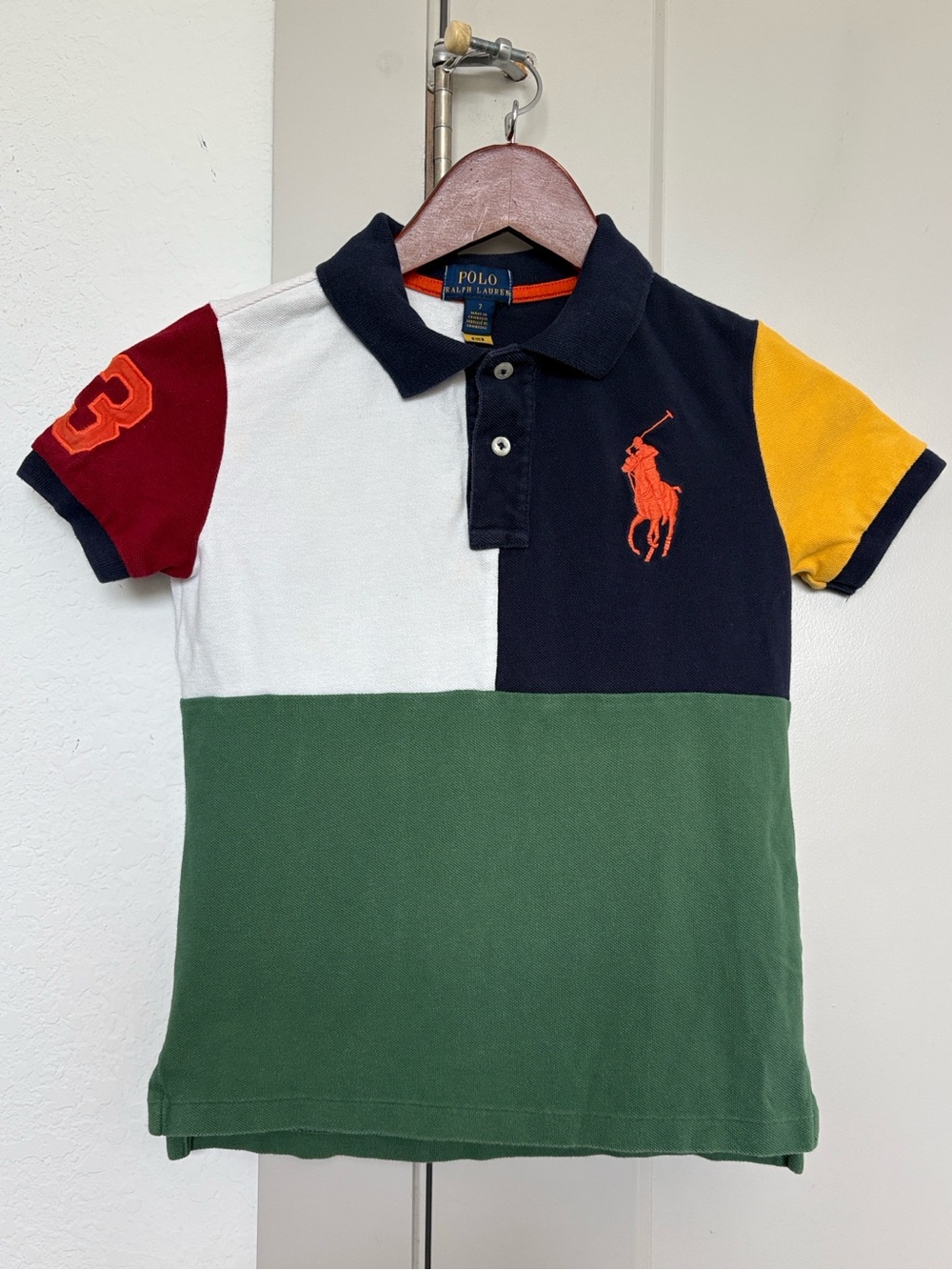 POLO RALPH LAUREN COLORBLOCK BIG PONY POLO BOYS 7